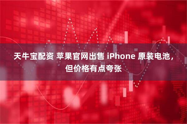 天牛宝配资 苹果官网出售 iPhone 原装电池，但价格有点夸张