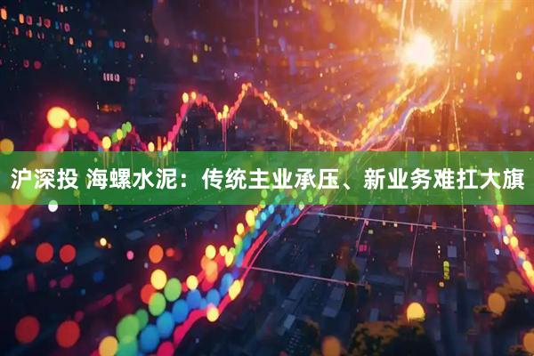 沪深投 海螺水泥：传统主业承压、新业务难扛大旗