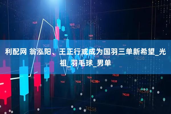 利配网 翁泓阳、王正行或成为国羽三单新希望_光祖_羽毛球_男单