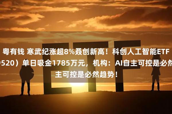 粤有钱 寒武纪涨超8%叒创新高！科创人工智能ETF（589520）单日吸金1785万元，机构：AI自主可控是必然趋势！